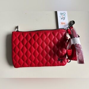 LUG VL PEEKABOOO 2 CONVERTIBLE CROSSBODY POPPY RED NWT